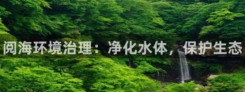 凯发k8网站是多少|阅海环境治理：净化水体，保护生态