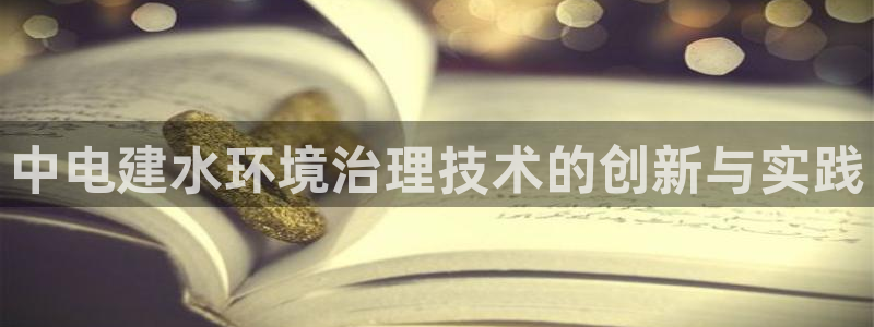 凯发官方网站|中电建水环境治理技术的创新与实践